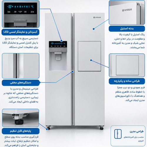 ساید بای ساید اسنوا هایپر هوشمند (بوم) 32فوت استیل S2Di-M210