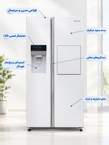 ساید بای ساید اسنوا هایپر (بوم) هوشمند 35فوت سفید متالیک S2Di-L310
